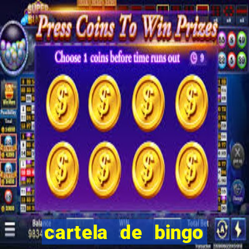 cartela de bingo pra imprimir